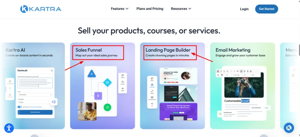 Kartra Funnel & page building